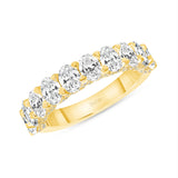 14K Gold 0.20 Carat Each Oval Shape Band with Diamond U