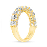 14K Gold 0.20 Carat Each Oval Shape Band with Diamond U