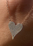 14K Gold Heart Diamond Necklace
