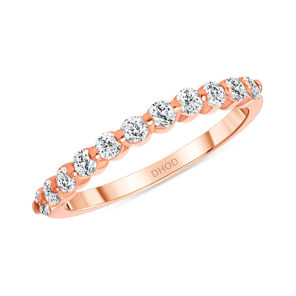 14K Gold Single Prong 2.3MM 0.50 Carats Diamond Band