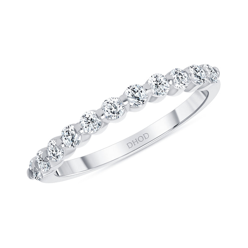 14K Gold Single Prong 2.3MM 0.50 Carats Diamond Band