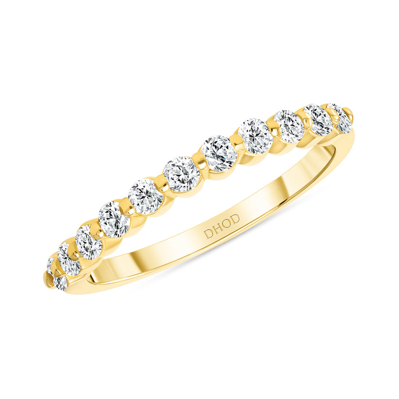 14K Gold Single Prong 2.3MM 0.50 Carats Diamond Band