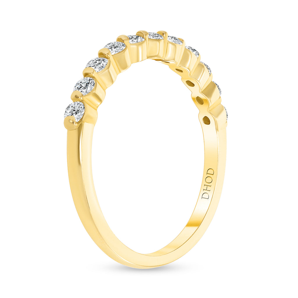 14K Gold Single Prong 2.3MM 0.50 Carats Diamond Band