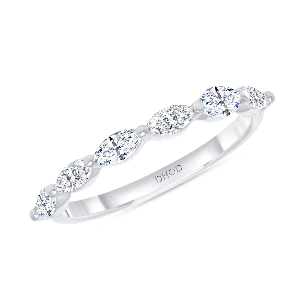 14K Gold Large Marquise Single Prong Band