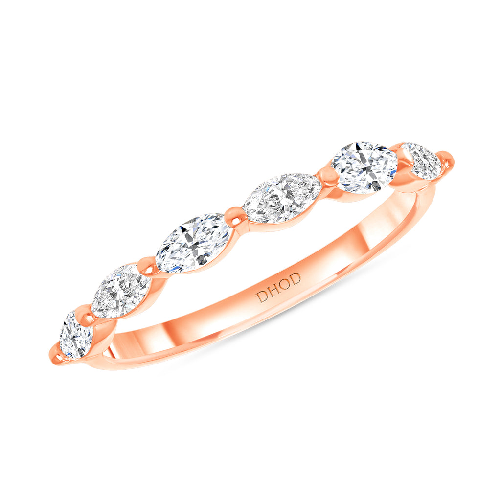 14K Gold Large Marquise Single Prong Band