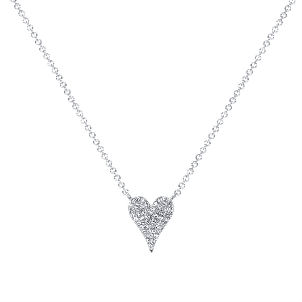 14K Gold Small Heart Diamond Pendant