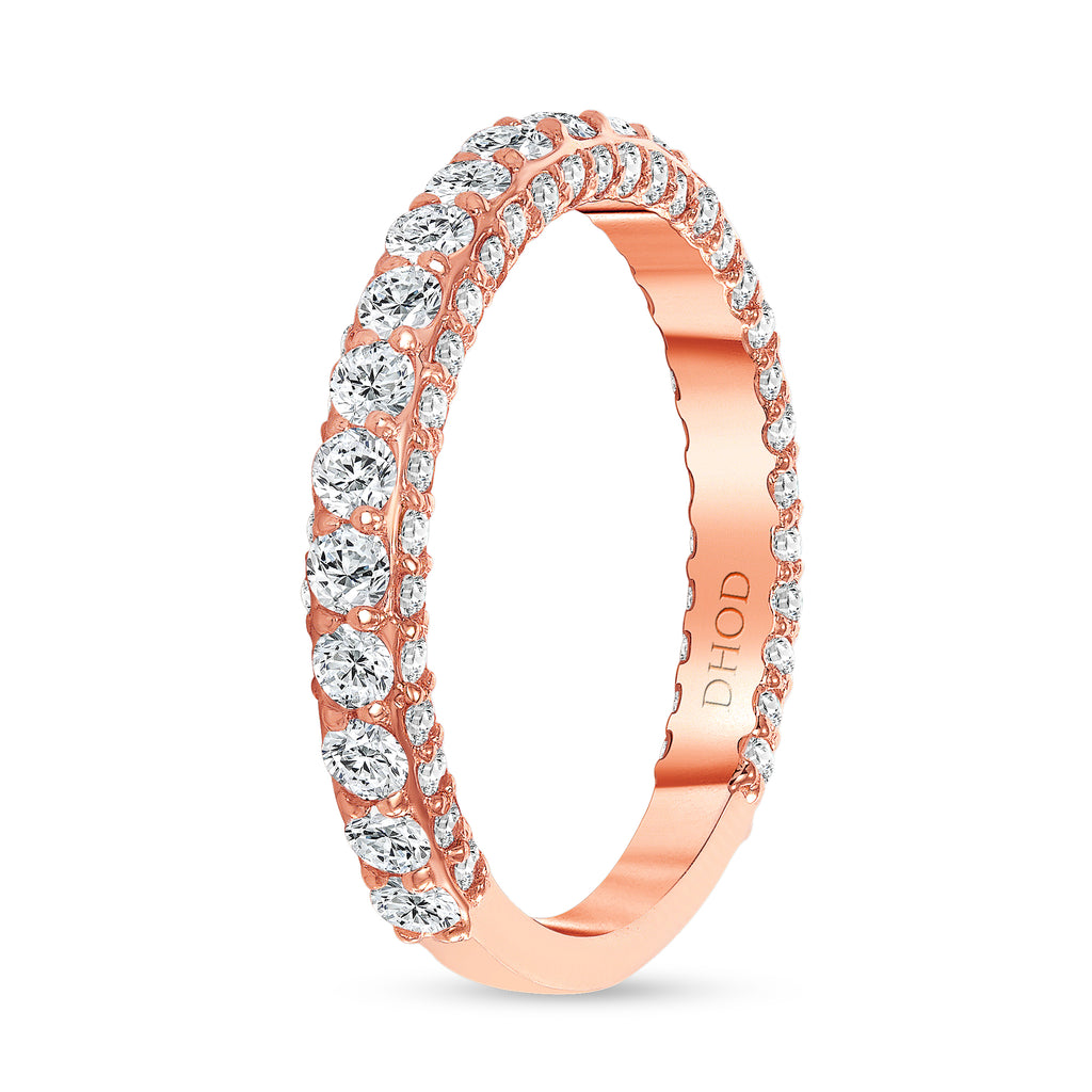 14K Gold 3D 3MM Diamond Band