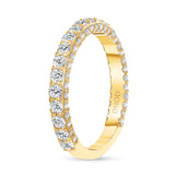 14K Gold 3D 3MM Diamond Band