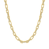 14K Gold Link Diamond Necklace