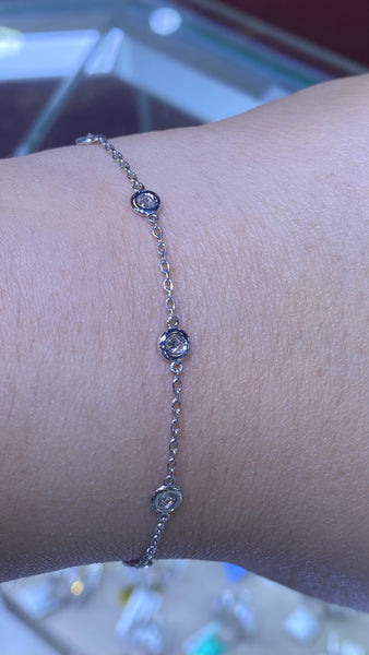 14K Gold Bezel Diamond by The Yard Bracelet Rose Gold