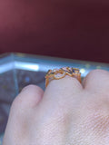 14K Gold Clustered Love Diamond Band