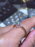 14K Gold Diamond Flower Twisted Band