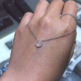 14K Gold Diamond Horseshoe Pendant Necklace