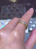 14k Gold Two Row Channel Set Diamond Band