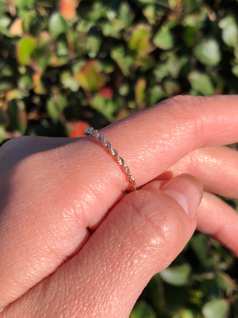 14K Gold Rope Ring