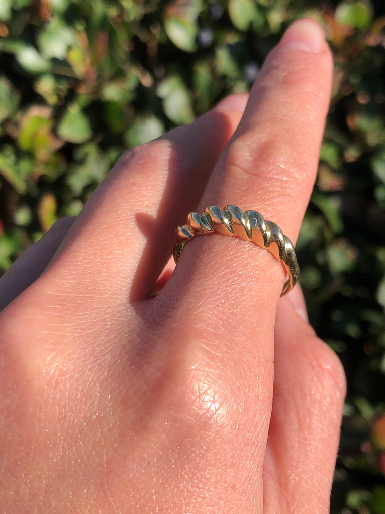 14K Gold Croissant Ring