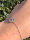 14K Gold Linked Ring Diamond Bracelet