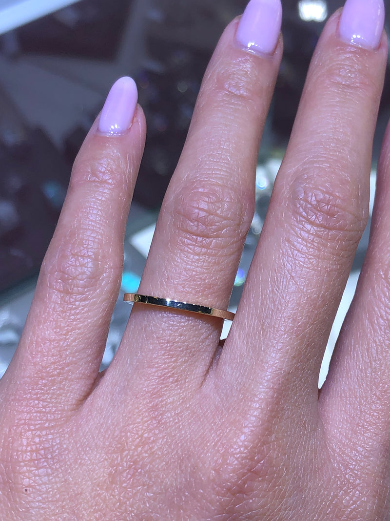 14K Thin Gold Band