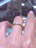 14K Thin Rounded Gold Band
