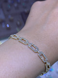 14K Gold Chain Diamond Bracelet