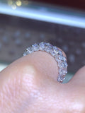 14K Gold Diamond Emerald U-Prong Eternity Band