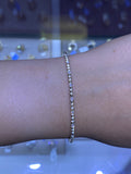 14k Gold Stud Diamond Bangle