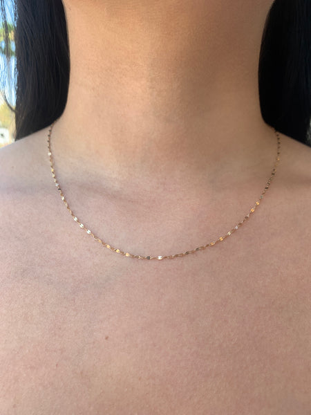 14K Gold Mirror Chain Necklace – David's House of Diamonds