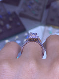 Lab-Grown Diamond 2D Halo Engagement Ring