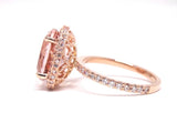 14K Gold Diamond Halo Ring