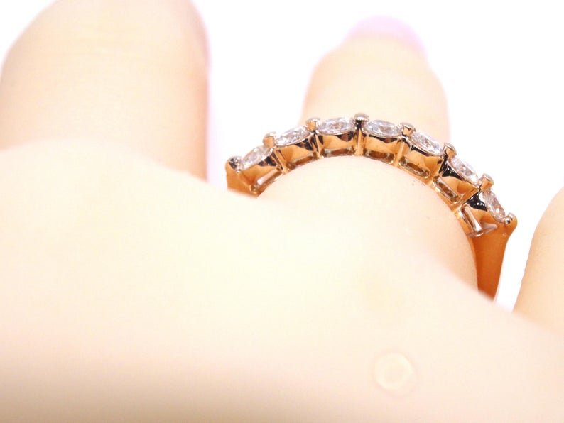 14K Gold Single Prong 3MM Diamond Band