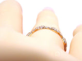 14K Gold Halo 4MM Diamond Band