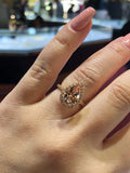 2.5 Carats Pear Morganite Engagement Ring