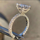 4 Carat Princess Cut Forever Brilliant Moissanite Engagement Ring