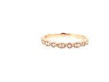 14K Gold Art Deco Diamond Wedding Band