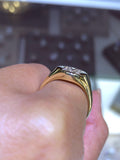 Gold Initial Signet Ring
