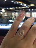 Gold Pear Morganite Medium Engagement Ring