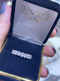 14K Gold 0.20 Carat Each Diamond Oval Shape Band
