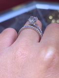 Gold Ladies Diamond Custom Double Band