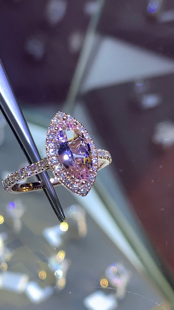 2 carat morganite engagement ring - david's house of diamonds