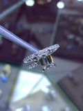 Engagement Ring Lab Grown Emerald Cut Center Stone