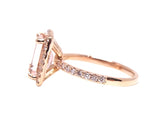 Emerald Morganite Engagement Ring