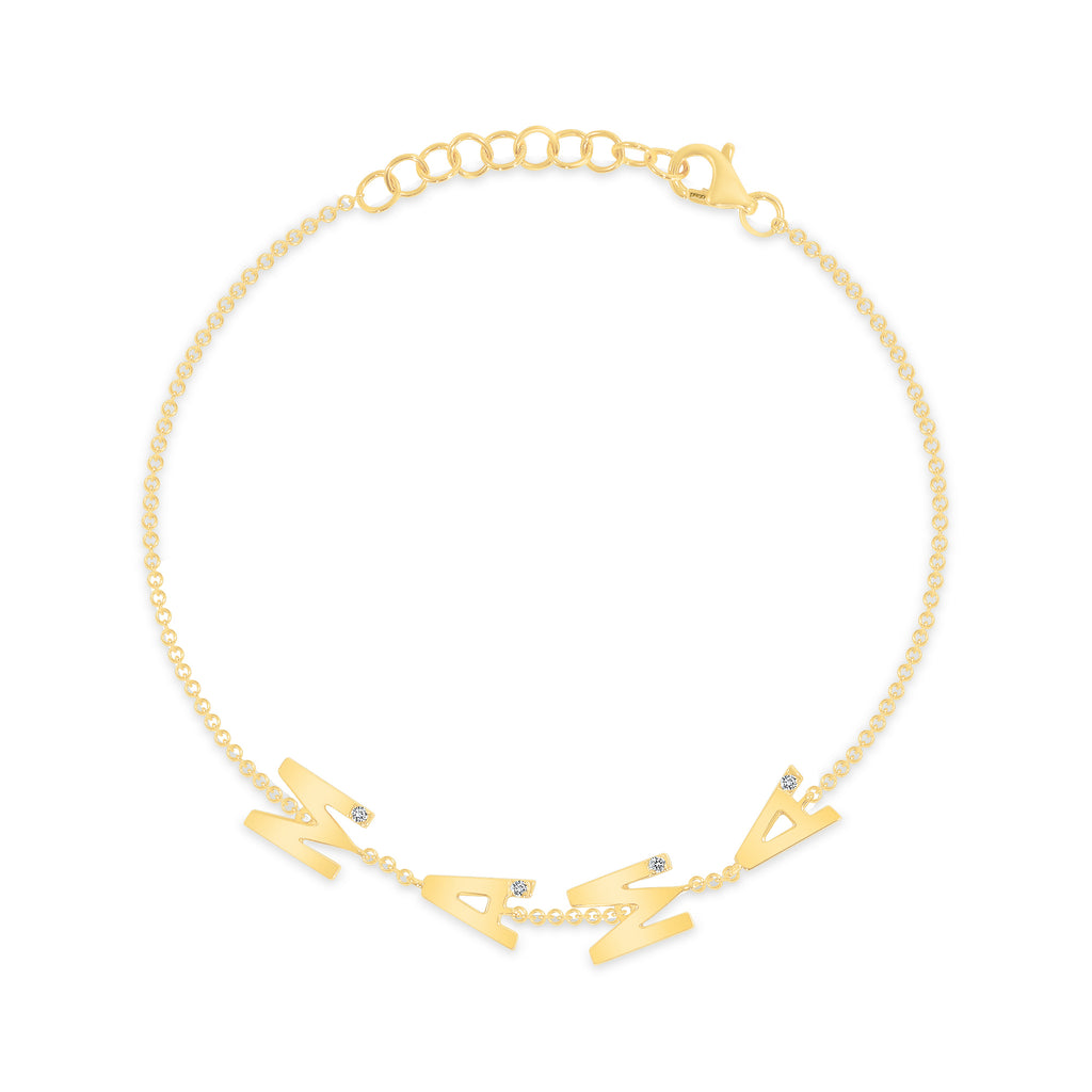14K Gold MAMA Bracelet