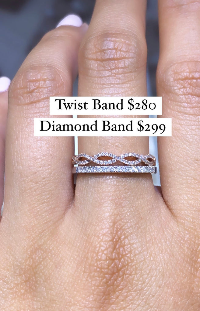 14K Gold Diamond Band