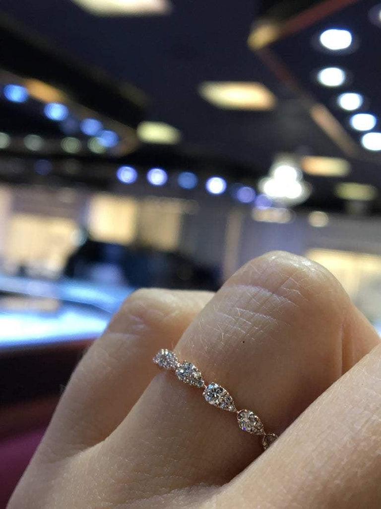 14K Gold Pear Shape Eternity Band