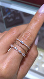 14K Gold Single Baguette Stackable Band