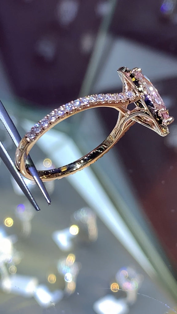 2 carat morganite ring - dazzling morganite engagement rings