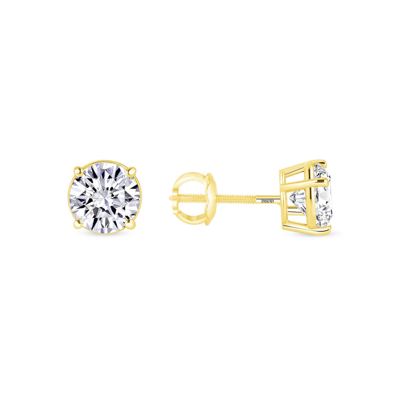 14k Gold 4.00 Carat Lab Grown Diamond Studs