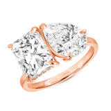 Gold Deux Moissanite Engagement Ring