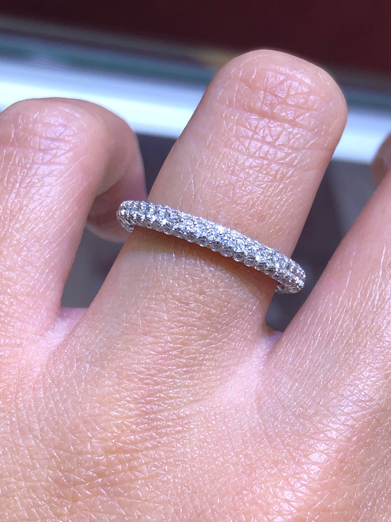 14K Gold 3D 3MM Diamond Band