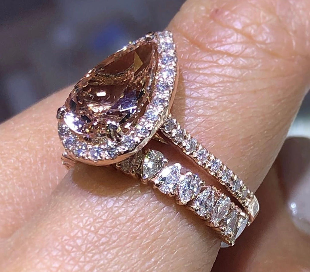 Pear Morganite ring